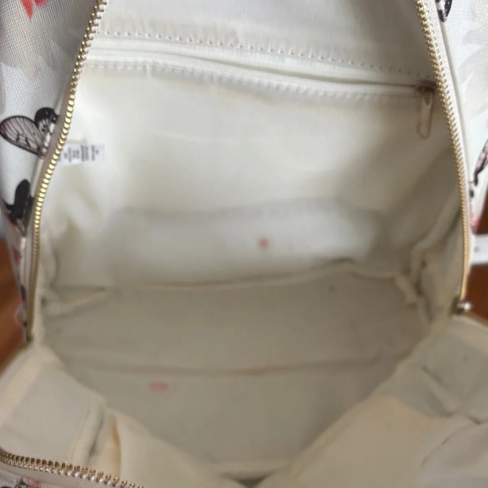 Claire's White and Black Butterfly Backpack (1)
